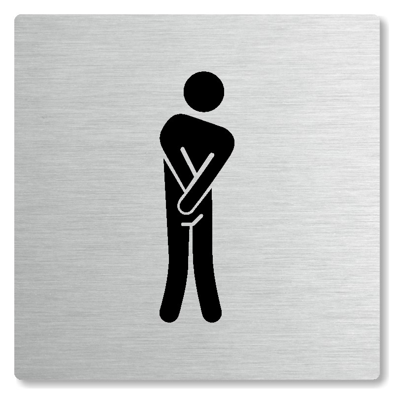 WC muži, 100x100mm, stříbrná, Nevada